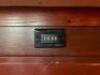 22' MAHOGANY WOOD BAR FRONT AND BACK SYSTEM - WITH PANEL BAR FRONT / BRASS RAIL / (4) - USB PORTS / (8) COAT HOOKS - 24
