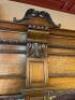 22' MAHOGANY WOOD BAR FRONT AND BACK SYSTEM - WITH PANEL BAR FRONT / BRASS RAIL / (4) - USB PORTS / (8) COAT HOOKS - 38