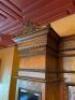 22' MAHOGANY WOOD BAR FRONT AND BACK SYSTEM - WITH PANEL BAR FRONT / BRASS RAIL / (4) - USB PORTS / (8) COAT HOOKS - 47