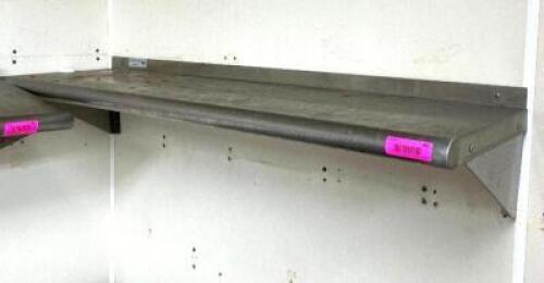 4' STAINLESS STEEL WALL MOUNT SHELF