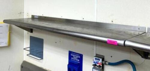 5' STAINLESS STEEL WALL MOUNT SHELF