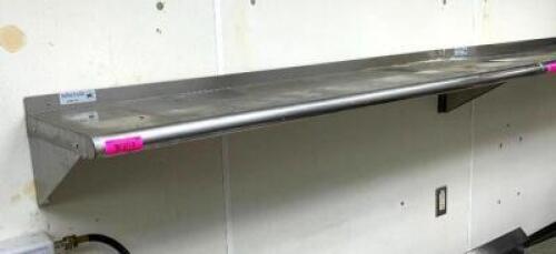 5' STAINLESS STEEL WALL MOUNT SHELF