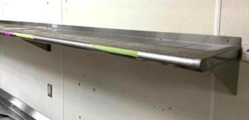 5' STAINLESS STEEL WALL MOUNT SHELF