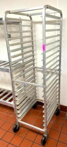 FULL SIZE ALUMINUM PAN RACK ON CASTERS