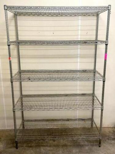 4' 5-TIER WIRE SHELVING UNIT