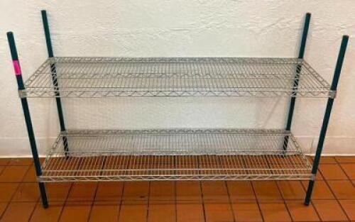 5' 2-TIER WIRE SHELVING UNIT