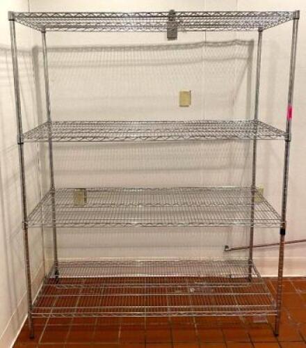 5' 4-TIER WIRE SHELVING UNIT