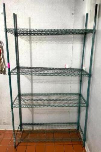 4' 4-TIER WIRE SHELVING UNIT