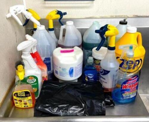 ASSORTED CLEANING SUPPLIES AS SHOWN