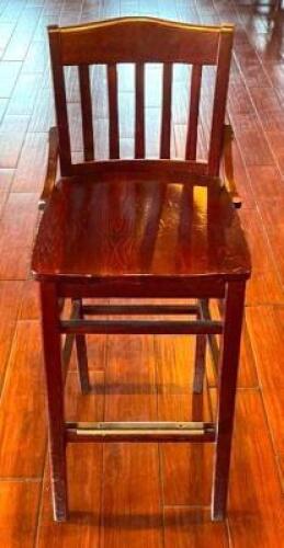 (5) WOODEN BARSTOOLS