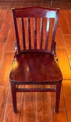 (12) WOODEN DINING CHAIRS