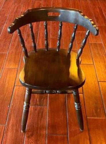(8) WOODEN BARRELBACK DINING CHAIRS