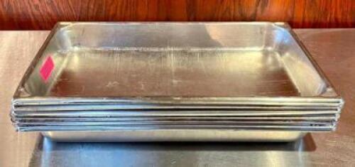 (6) FULL SIZE STAINLESS STEEL PANS