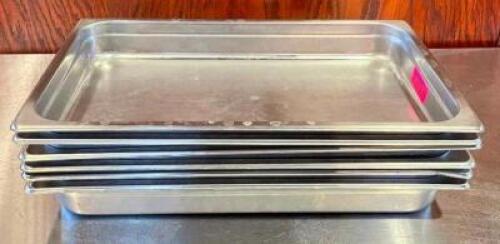 (6) FULL SIZE STAINLESS STEEL PANS
