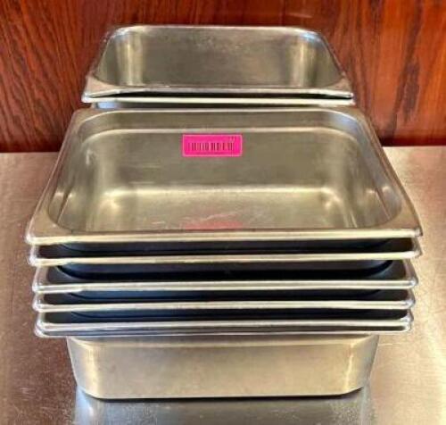 (12) HALF SIZE STAINLESS STEEL PANS