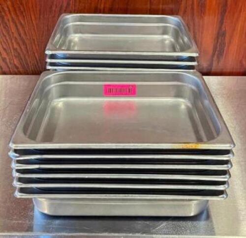 (12) HALF SIZE STAINLESS STEEL PANS