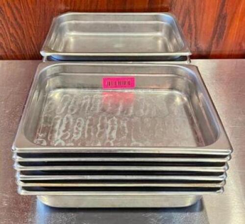(12) HALF SIZE STAINLESS STEEL PANS