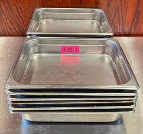 (12) HALF SIZE STAINLESS STEEL PANS