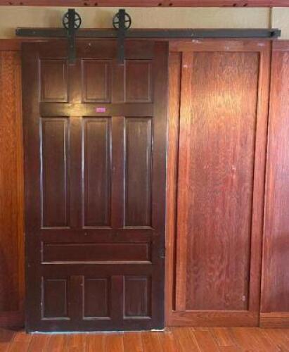8' X 4' SLIDING BARN DOOR WITH RUSTIC HARDWARE