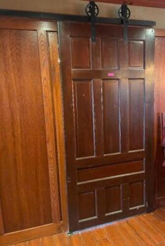 8' X 4' SLIDING BARN DOOR WITH RUSTIC HARDWARE