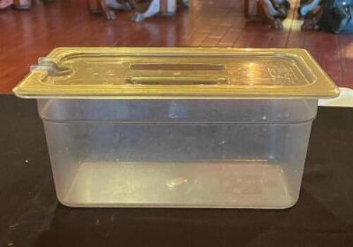 (8) - 1/3 SIZED PLASTIC PAN INSERTS WITH LIDS