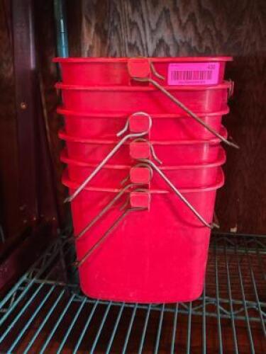(6) - CT. SET OF LARGE SIZED KITCHEN DETERGENT BUCKETS / UTILITY BUCKETS