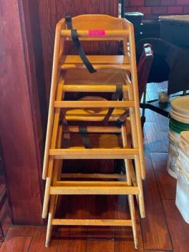 (3) - STACKABLE HIGH CHAIRS