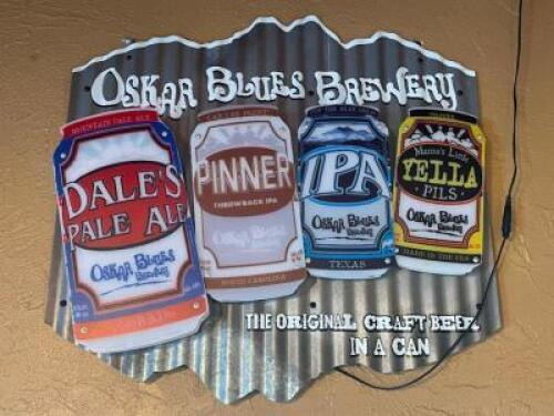 OSKAR BLUES BREWERY ILLUMINATED WALL DISPLAY
