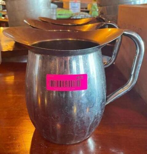 (3) - STAINLESS STEEL WATER PITCHERS
