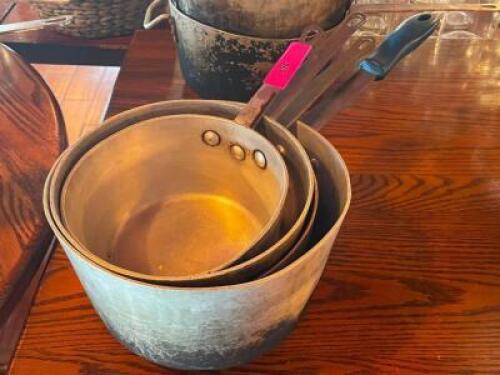 (4) - ALUMINUM SAUCE PANS