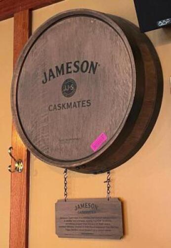 22" JAMESON CASEMATES WHISKEY BARREL WALL DISPLAY