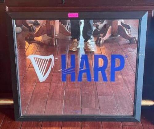 38" HARP / BRANDED PUB MIRROR