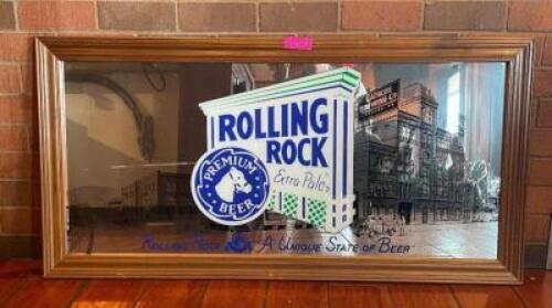 48" ROLLING ROCK / BRANDED PUB MIRROR