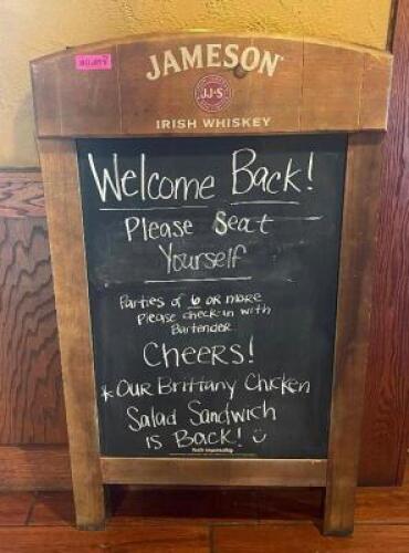 4 FT. JAMESON CHALK BORD DISPLAY