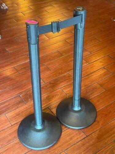(2) - PC. RETRACTABLE BELT STANCHION SYSTEM
