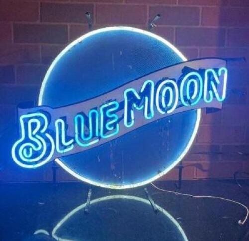 25" BLUE MOON NEON SIGN