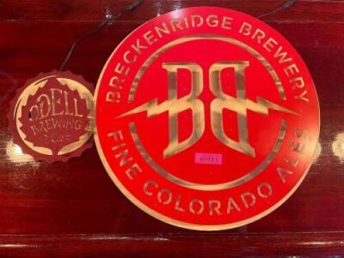 (2) - PC. BRECKENRIDGE BREWERY AND ODELL BREWING WALL DECORATION SET