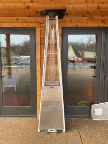 91" QUARTS GLASS TUBE PATIO HEATER WITH PROPANE TANK