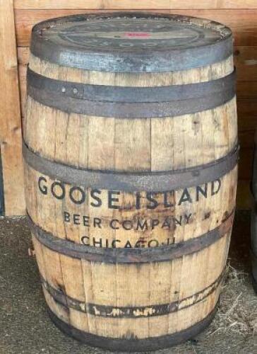 35" GOOSE ISLAND BOURBON BARREL DECORATION