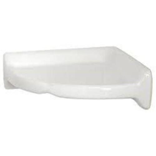 RESTORE 8.5 IN. W CERAMIC WALL MOUNTED CORNER SHOWER SHELF TILE IN WHITE BRAND/MODEL DALTILE RETAIL PRICE: $18.48 QUANTITY 1