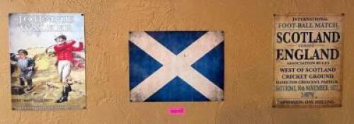 (3) TIN SIGNS AS SHOWN