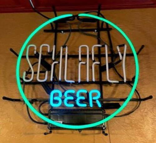 NEON SCHLAFLY BEER SIGN