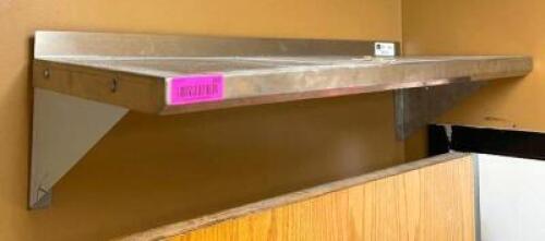 36" STAINLESS STEEL WALL MOUNT SHELF