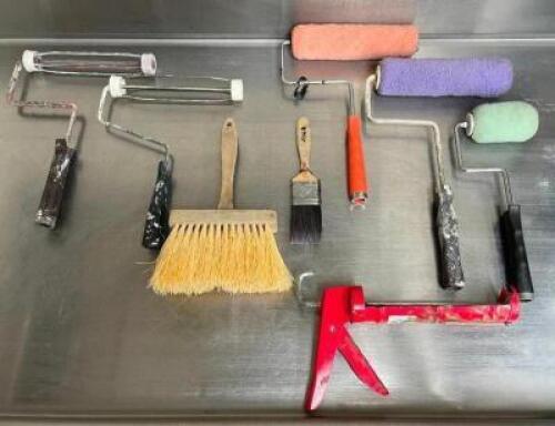 ASSORTED PAINTING SUPPLIES AS SHOWN
