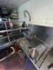 11' X 8' U SHAPED STAINLESS SOIL TABLE THREE WELL POT SINK, RISER SHELF, AND SPRAY STATION. - 5