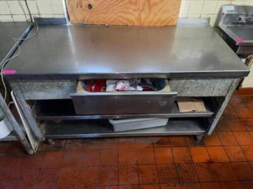 60" X 30" STAINLESS TABLE