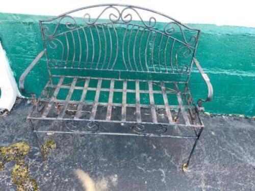 40" METAL PARK BENCH
