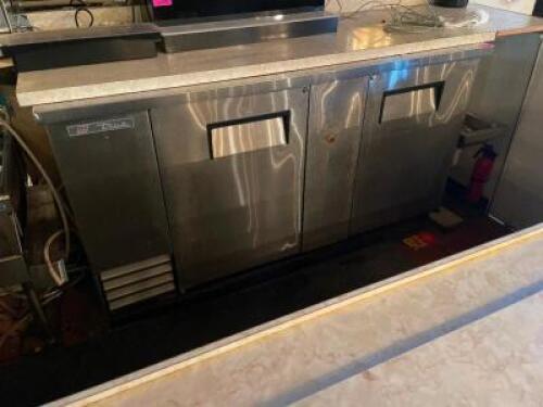 TRUE 3 DOOR BACK BAR COOLER - STAINLESS