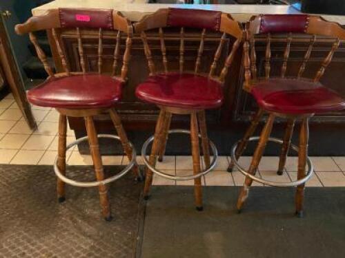 (4) 30" WOODEN BAR STOOLS