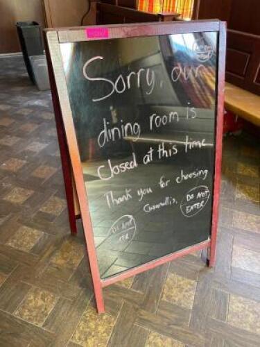 RE WRITABLE SANDWICH BOARD SIGN